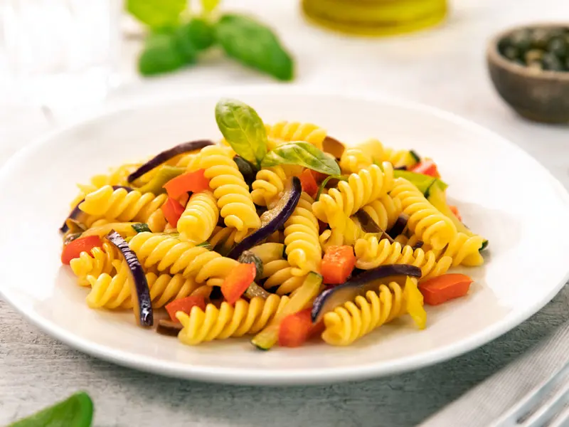 Безглютеновые Фузилли с овощами
