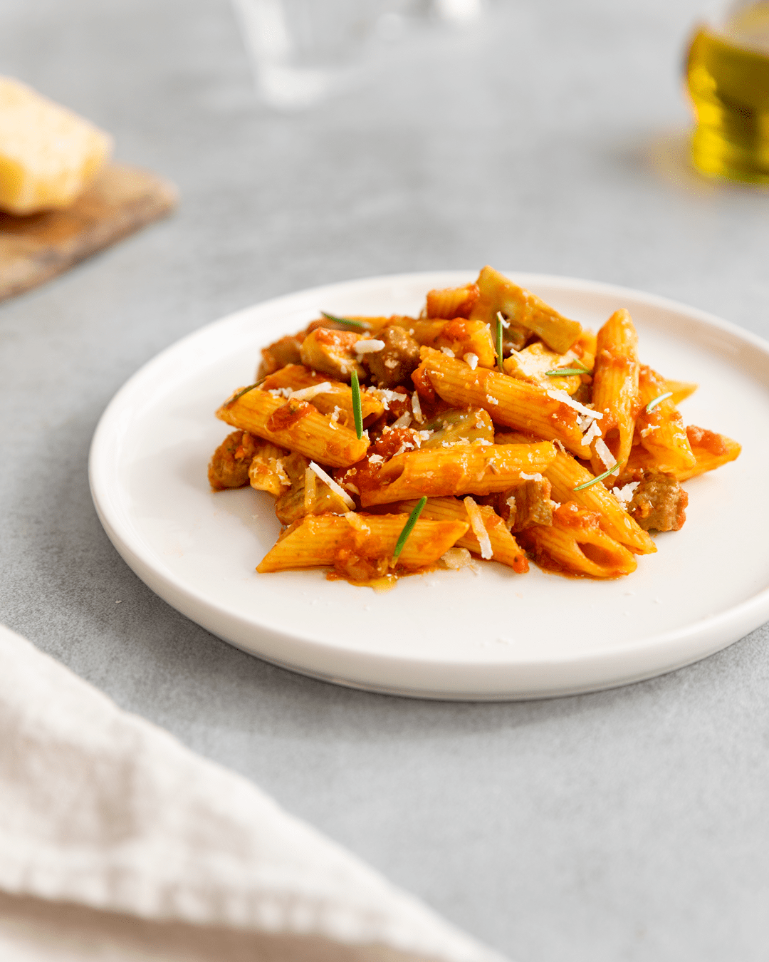 Пенне Ригате с артишоками и колбасками | Рецепты Barilla